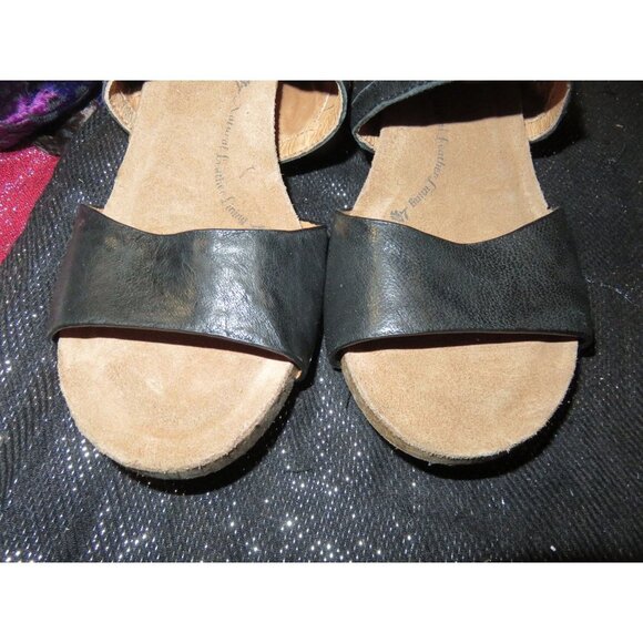 Söfft Milan Blk Italian Leather Gladiator Block heels Open toe Sandals side zip - Picture 5 of 14